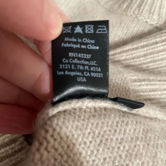 CO Essentials 100% Cashmere Puff Sleeve Sweater XS - Picture 4 of 9